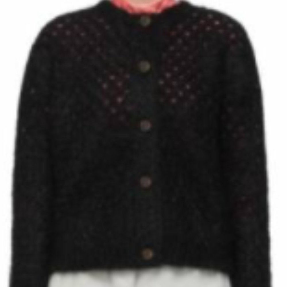 Marc Jacobs Mohair Fish Net Cardigan